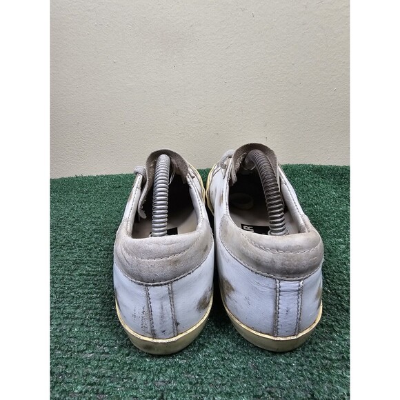 GOLDEN GOOSE SuperStar White Leather Suede Sneakers Perforated Stars EU 38 US 8 - Picture 3 of 15